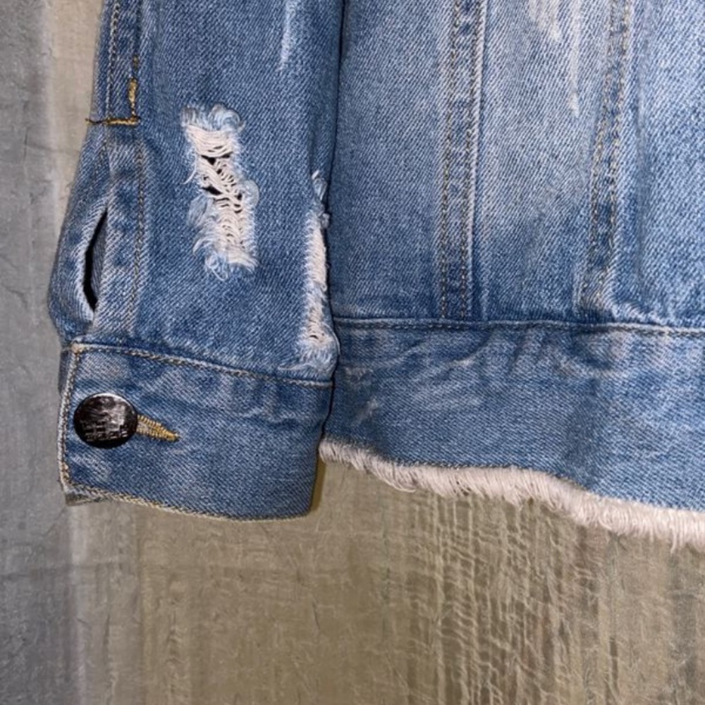 Distressed & dazzled jean jacket - Picture 4 of 5